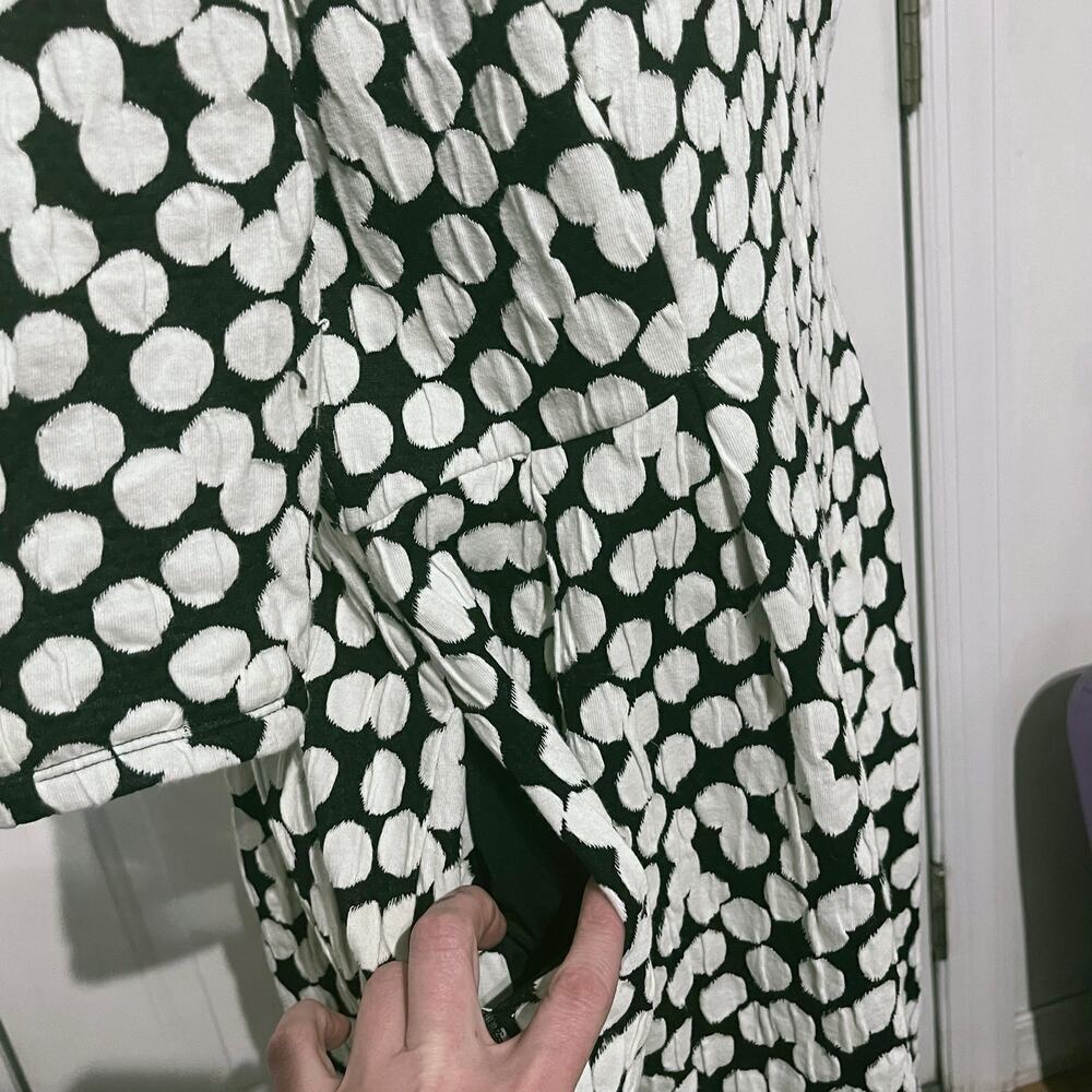 Betsey Johnson Polka Dot Fit and Flare Dress Black White 10 Retro - Picture 9 of 12